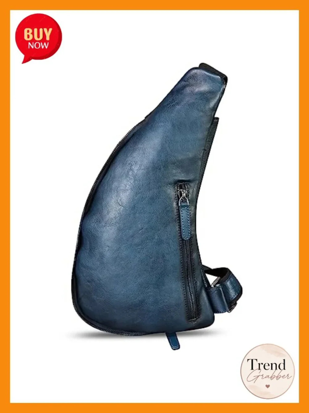 Genuine Leather Sling Bag Retro Crossbody Backpack Handmade Chest Purse Daypack